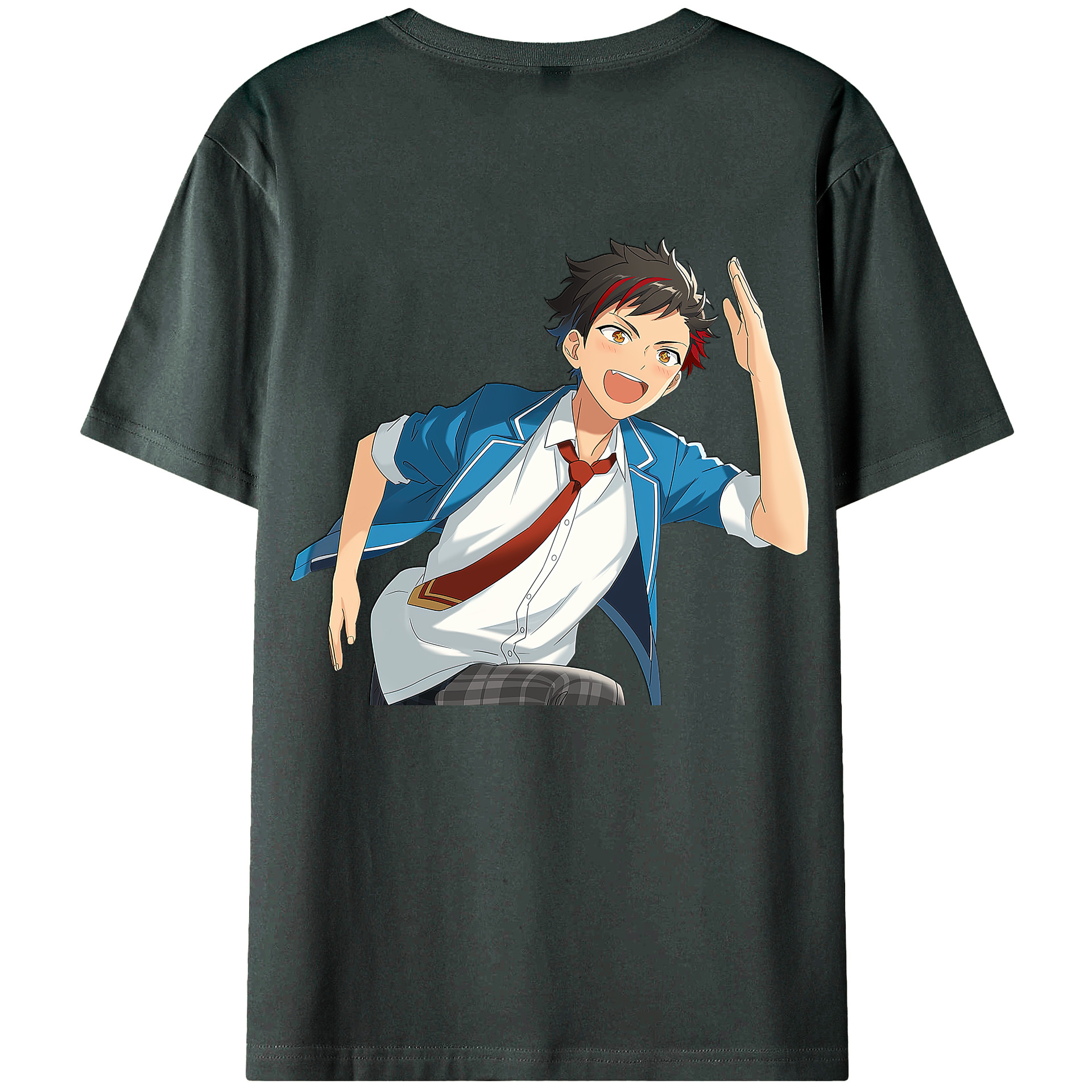（画像用） あんさんぶるスターズ! Ensemble Stars 綿100％ メンズ半袖Tシャツ（バックプリント） 通気性